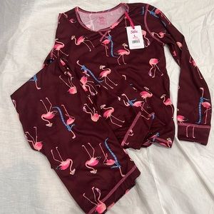 Justice holiday Flamingo pajama set